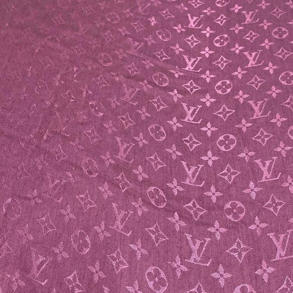 LOUIS VUITTON Shawl Monogram Purple -Scarf Silk Wool 463-081525 - Picture 4 of 8
